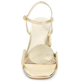 Circle Detail Ankle Strap Heel