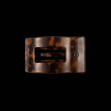Small Tortoise Flat Rectangle Hair Clip