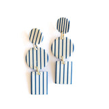 Blue Stripe Harbor Earrings