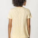 V-Neck Short Sleeve Back Seam