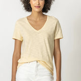 V-Neck Short Sleeve Back Seam
