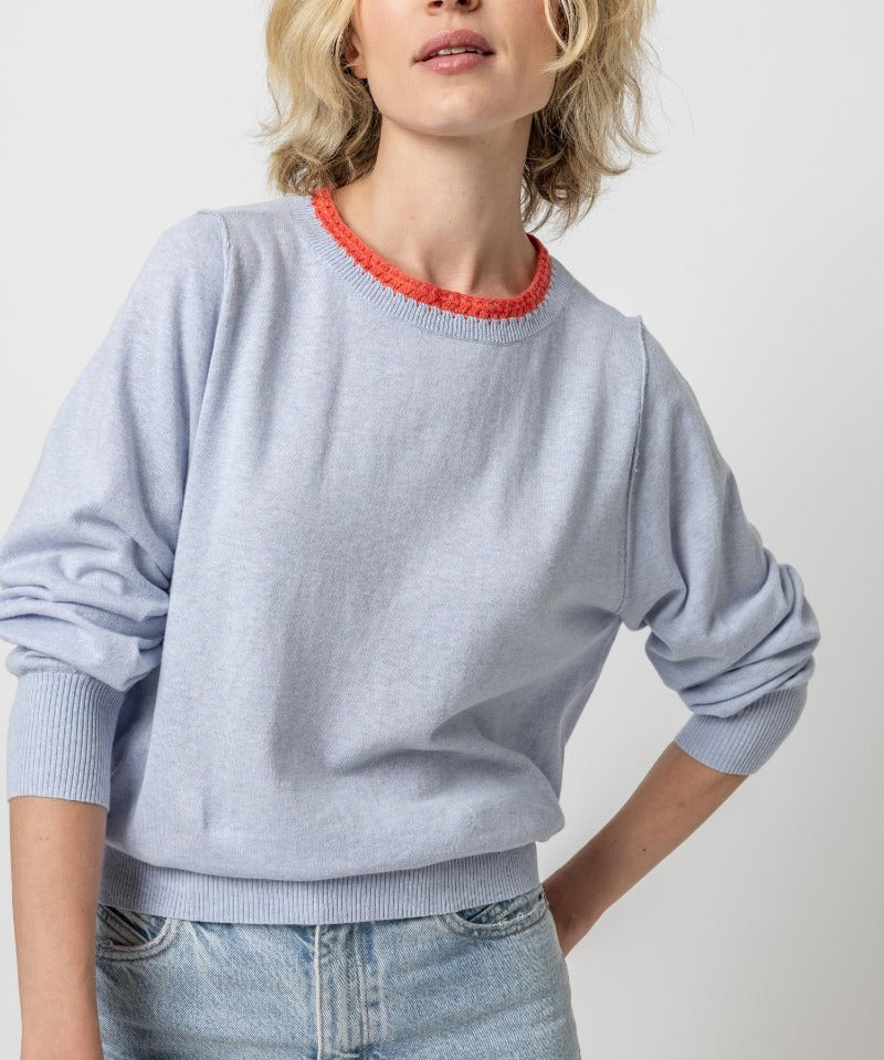 Crochet Trim Sweater