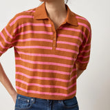 Drop Shoulder Polo Neck Sweate