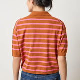 Drop Shoulder Polo Neck Sweate