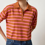 Drop Shoulder Polo Neck Sweate