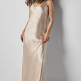 Satin Bias Maxi Dress