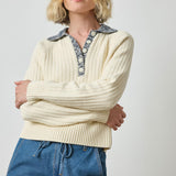 Marled Henley Sweater