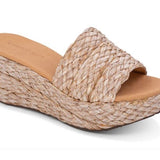 Raffia Wedge Slide