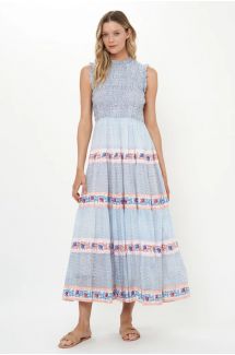 Sleeveless Smocked Maxi