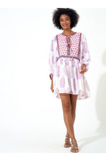 Tie Front Balloon Sleeve Dress