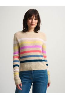 Cashmere Striped Crewneck