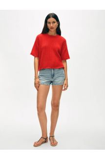 Cashmere Waffle Mesh Tee