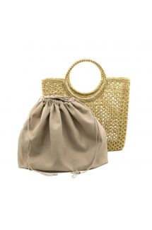 Costa Bella Metallic Woven Bag