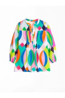 Geometric Print Blouse