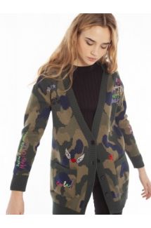 Camo Printed Cardigan
