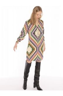 Geometric Print Shift Dress