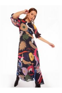 Abstract Midi Dress