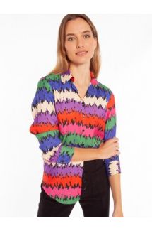 Abstract Button Front Shirt