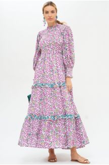 Smocked Maxi 3/4 Sleeve