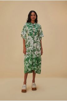 Forest Short Sleeve Midi Dress