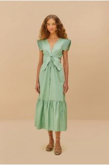 Green Butterfly Midi Dress
