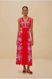 Porcelain Garden Midi Dress