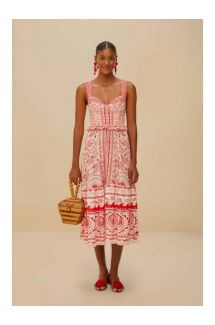 River Ride Red Midi Dress