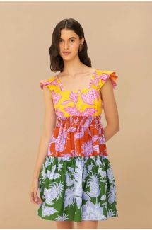Tropical Swing Mix Mini Dress