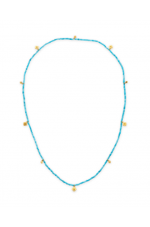 Britt Stretch Necklace- Turq