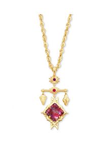 Cass Pendant Necklace-Mauve