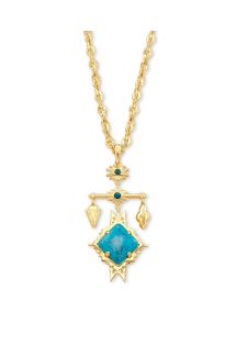 Cass Pendant Necklace-Teal