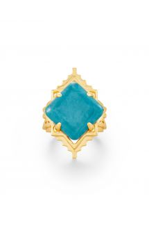 Cass Cocktail Ring-Teal 7