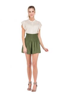 Smocked Waist Skort