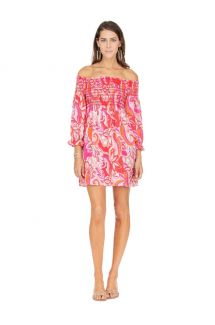 Paisley Off Shoulder Dress