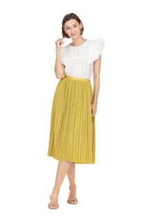 Pleated Midi Skirt