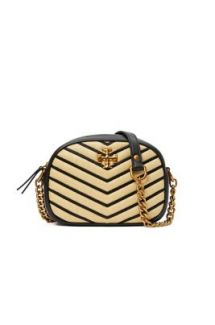 Kira Chevron Straw Camera Bag