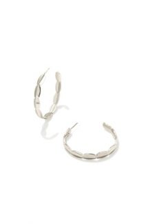 Brooke Hoop Earring-Rhodium