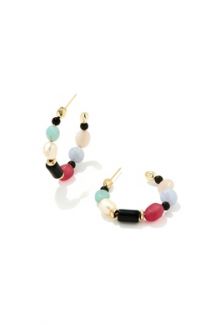 Willa Beaded Hoop Earring-Mult