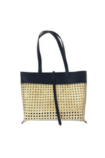 Madeline Cane and Leather Tote
