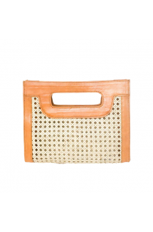 Kate Cane and Leather Clutch