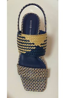 Multi Raffia Slingback Sandal