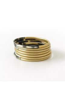 Shiny Gold Horn Bangle Set