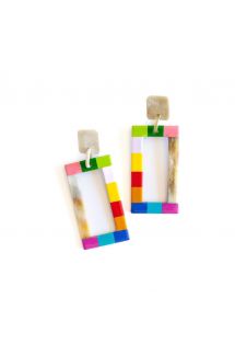 Rainbow Colorblock Earrings