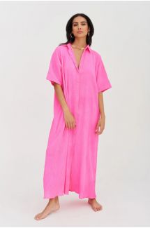 Crinkle Button Down Dress