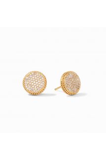 Fleur-de-Lis Pave Stud-Pave CZ