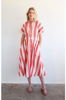 Drop Shoulder Stripe Dress