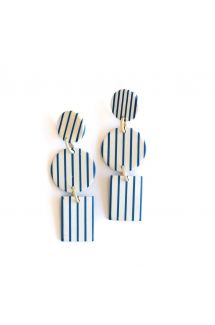 Blue Stripe Harbor Earrings