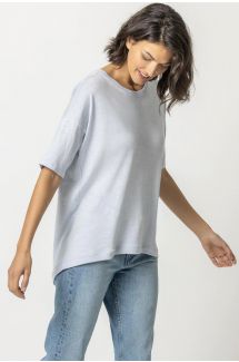 Hi-Low Elbow Sleeve Tee