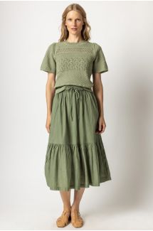 Pull On Peplum Skirt