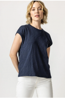Sleeveless Rib Trim Crewneck